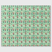 Great Dane Christmas Gift Wrapping Paper in Green Geschenkpapier (Flach)