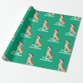 Great Dane Christmas Green Merry Weihnachtsmannmüt Geschenkpapier
