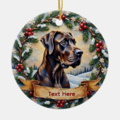 Great Dane Christmas Keramik Ornament (Vorne)