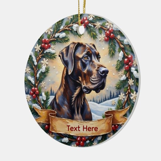Great Dane Christmas Keramik Ornament (Links)