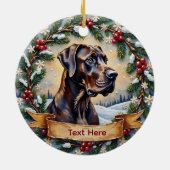 Great Dane Christmas Keramik Ornament (Hinten)