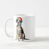 Great Dane Christmas Lights Dog Lover Xmas Pajama Kaffeetasse (Links)