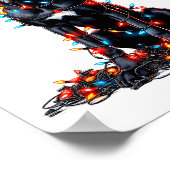 Great Dane Christmas Lights Dog Lover Xmas Pajama Poster (Ecke)