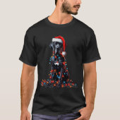 Great Dane Christmas Lights Dog Lover Xmas Pajama T-Shirt (Vorderseite)