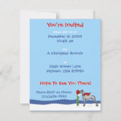 Great Dane Christmas Mail Black UC Einladung (Rückseite)