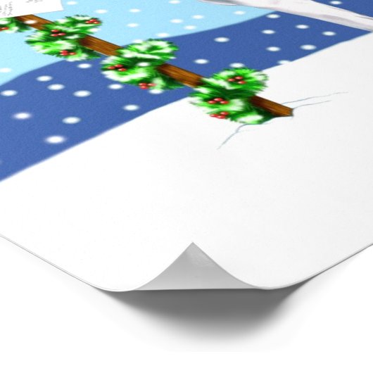 Great Dane Christmas Mail Harlequin UC Poster (Ecke)