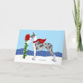 Great Dane Christmas Mail Merle Feiertagskarte