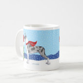 Great Dane Christmas Mail Merle Kaffeetasse (Vorderseite Links)