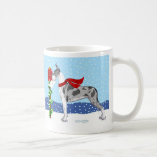 Great Dane Christmas Mail Merle Kaffeetasse