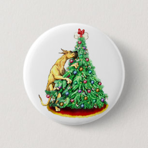 Great Dane Christmas Reach Goals Fawn Button
