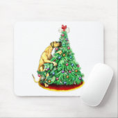 Great Dane Christmas Reach Goals Fawn UC Mousepad (Mit Mouse)