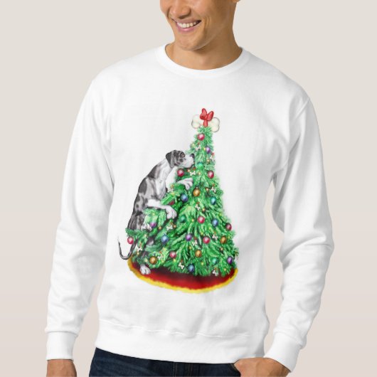Great Dane Christmas Reach Goals Merle UC Sweatshirt (Vorderseite)