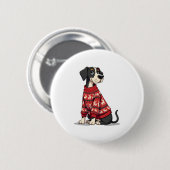Great Dane Christmas Sweater Hund Button (Vorne & Hinten)