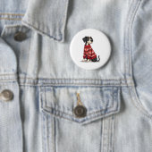 Great Dane Christmas Sweater Hund Button (Beispiel)