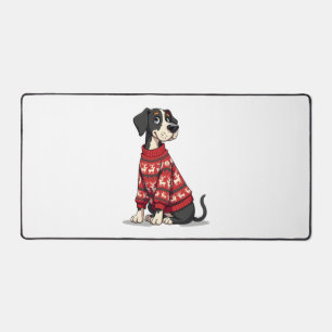Great Dane Christmas Sweater Hund Schreibtischunterlage
