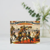 Great Dane Circus Show Postkarte (Stehend Vorderseite)