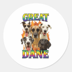 Great Dane Copy Runder Aufkleber
