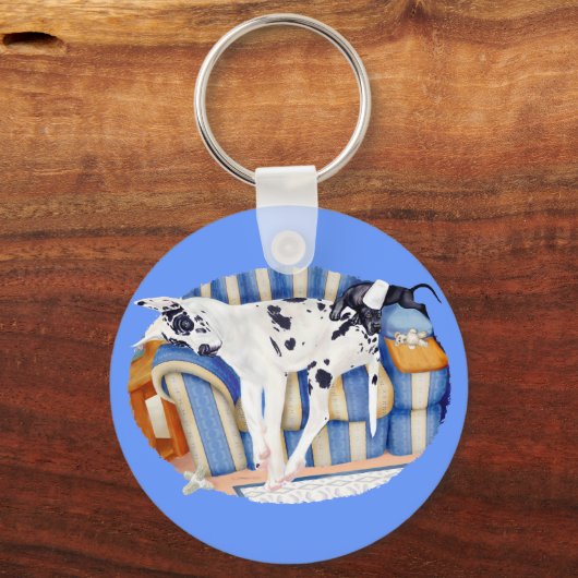 Great Dane Couch Taters Schlüsselanhänger (Vorderseite)