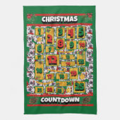 Great Dane Countdown Weihnachtskalender Hund Geschirrtuch (Vertikal)