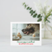 Great Dane: Cupcake Hunde Pflicht Postkarte (Stehend Vorderseite)