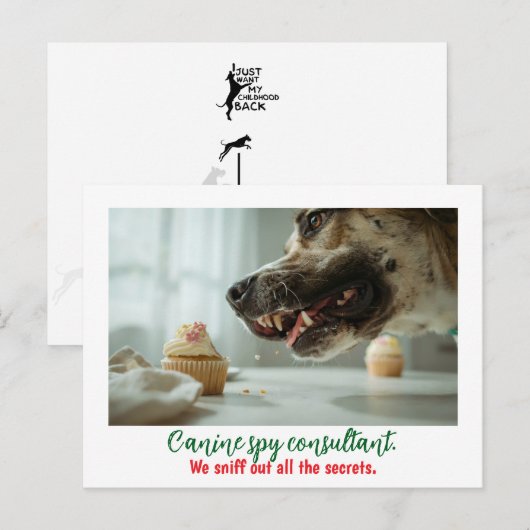 Great Dane: Cupcake Hunde Pflicht Postkarte (Vorne/Hinten)