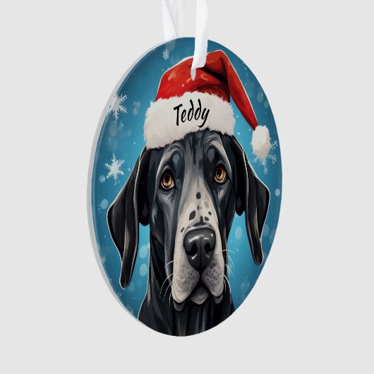 Great Dane Custom Christmas Ornament (Vorderseite)
