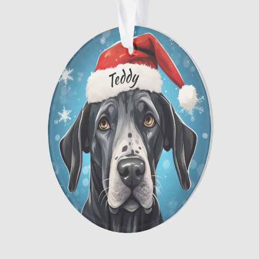 Great Dane Custom Christmas Ornament (Vorderseite)