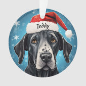 Great Dane Custom Christmas Ornament (Vorderseite)