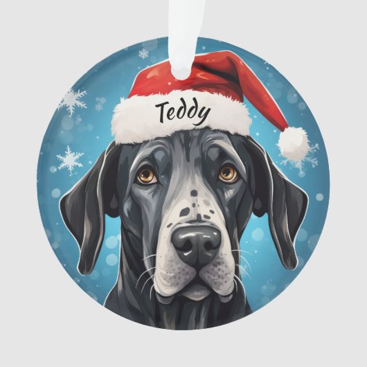 Great Dane Custom Christmas Ornament (Vorderseite)
