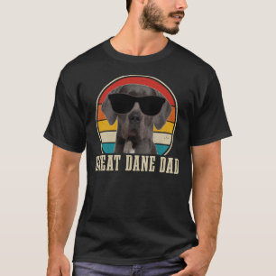 Great Dane Dad Funny Dog Sunglasses Vintage Great T-Shirt
