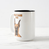 Great Dane DadT-Shirt Zweifarbige Tasse (Vorderseite Links)