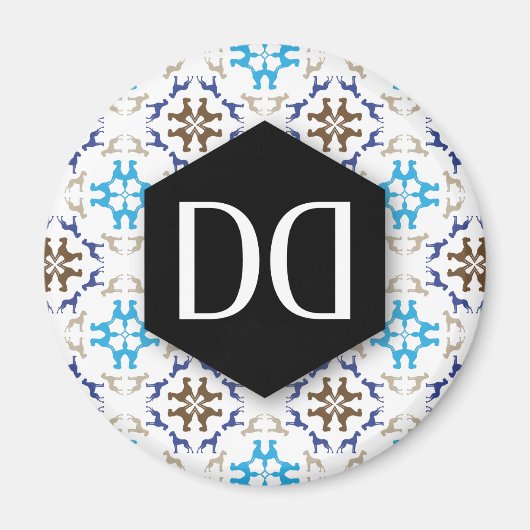 Great Dane DD Pattern Magnet (Vorne)