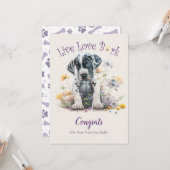 Great Dane Dog Adoption, Gotcha Day Karte (Vorderseite/Rückseite Beispiel)