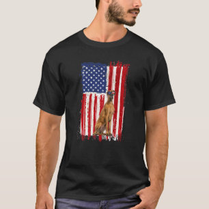 Great Dane Dog American Flag Patriotic Independenz T-Shirt