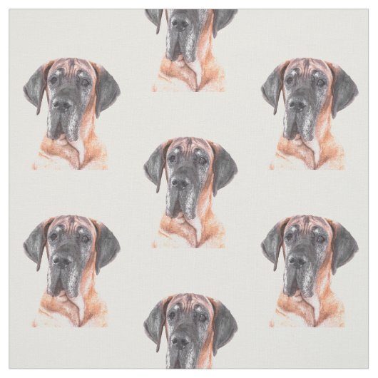 Great Dane Dog Animal Portrait Stoff (Muster)
