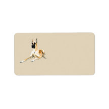 Great Dane Dog Art Address Labels