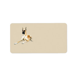 Great Dane Dog Art Address Labels Adressaufkleber