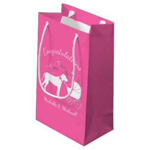 Great Dane Dog Baby Dusche Puppy Pink Girl Kleine Geschenktüte