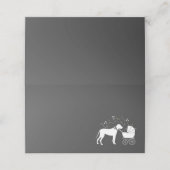 Great Dane Dog Baby Dusche Welpe Grau Platzkarte (Außenseite Aufgefaltet)