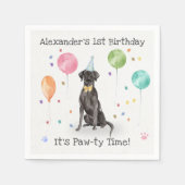 Great Dane Dog Birthday Party Serviette (Vorderseite)