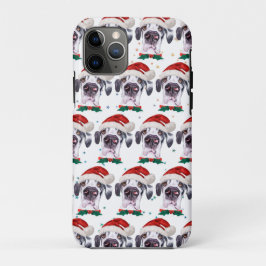 Great Dane Dog Breen Weihnachtsstars Case-Mate iPhone Hülle