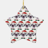 Great Dane Dog Breen Weihnachtsstars Keramik Ornament (Vorne)
