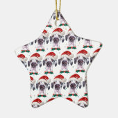 Great Dane Dog Breen Weihnachtsstars Keramik Ornament (Links)