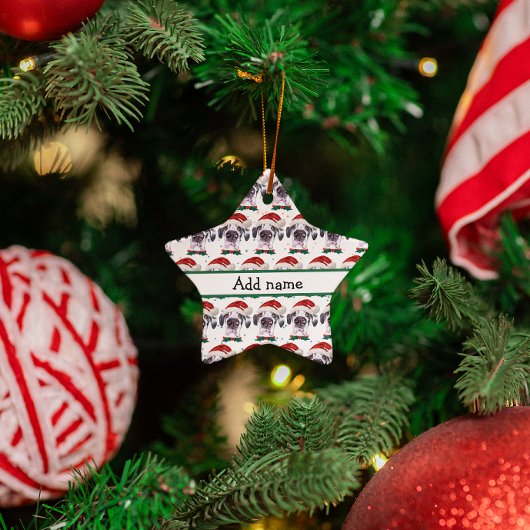 Great Dane Dog Breen Weihnachtsstars Keramik Ornament