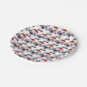 Great Dane Dog Breen Weihnachtsstars Pappteller (Schrägansicht)