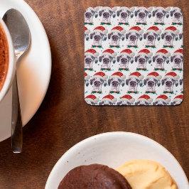 Great Dane Dog Breen Weihnachtsstars Rechteckiger Pappuntersetzer