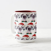 Great Dane Dog Breen Weihnachtsstars Zweifarbige Tasse (Vorderseite Links)
