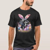 Great Dane Dog Bunny Ears Easter Day T-Shirt (Vorderseite)