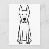 Great Dane Dog Cartoon Postkarte (Vorderseite)