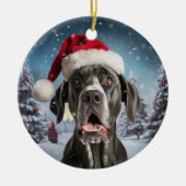 Great Dane Dog Christmas Keepake Keramik Ornament (Vorne)